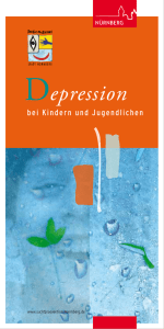 Faltblatt zum Thema Depression bei Kindern und