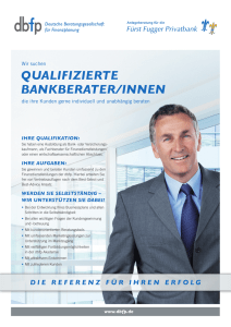 Qualifizierte BankBerater/innen