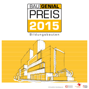 Preisträgerbroschüre BAU.GENIAL Preis 2015 Bildungsbauten
