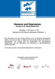 Demenz und Depression - St. Josef Krankenhaus Viernheim