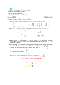 (Cramersche Regel, Inverse Matrix) 1