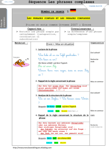 Séquence Les phrases complexes