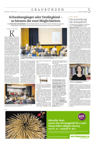 Bündner Tagblatt vom 24. März.2014