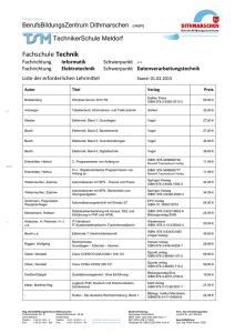 Liste der Lehr - BBZ Dithmarschen