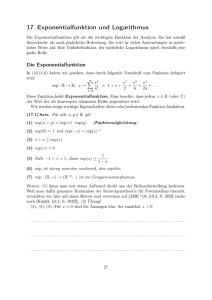 17 Exponentialfunktion und Logarithmus