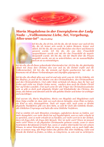 Maria Magdalena in der Energieform der Lady Nada