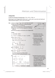 Matrizen und Determinanten