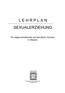 Lehrplan Sexualerziehung - Hessisches Kultusministerium