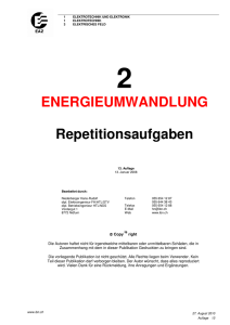 ENERGIEUMWANDLUNG Repetitionsaufgaben
