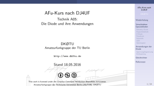 AFu-Kurs nach DJ4UF - Technik A05: Die Diode und ihre