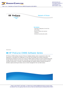 NEW HP ProCurve CNMS Software Series