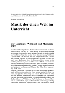 Musik der einen Welt im Unterricht - Wolfgang Martin Stroh