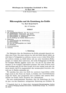 Mikronaphtha und die Entstehung des Erdöls