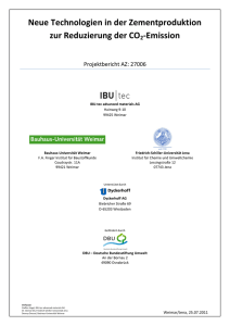 Neue Technologien in der Zementproduktion zur Reduzierung der