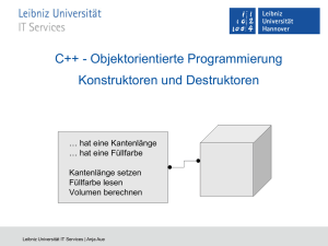 C++ - Objektorientierte Programmierung