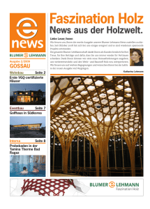 News aus der Holzwelt: Ausgabe 02/2009 - Blumer