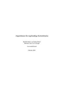 Algorithmen für regelmäßige Kettenbrüche