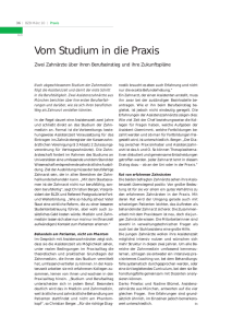 Vom Studium in die Praxis - Bayerisches Zahnärzteblatt