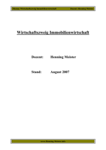 Wirtschaftszweig Immobilienwirtschaft