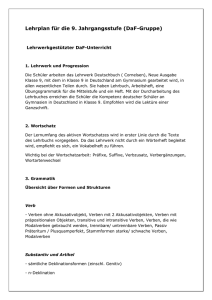 Lehrplan für die 9 - Deutsche Schule Bilbao