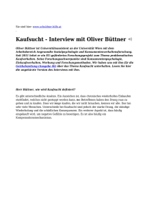 Kaufsucht - Interview mit Oliver Büttner