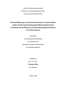 Die Quantifizierung von Aminosäurenisomeren in Lebensmitteln