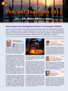 VDA/SAF Tagungen 2012