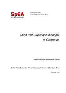 Sport und Glücksspielmonopol in Österreich