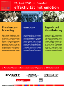 Programm Event-Day 2003 - ESB Marketing Netzwerk