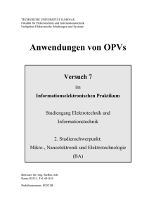 Anwendungen von OPVs