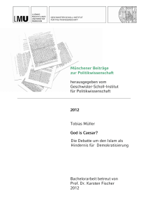 Münchener Beiträge zur Politikwissenschaft herausgegeben vom