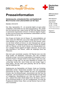 Presseinformation - DRK Kita Heeper Strolche
