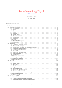 Formelsammlung Physik