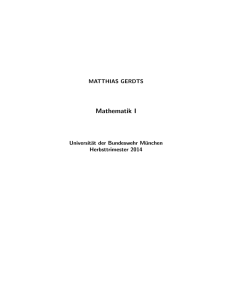 Mathematik I - Universität der Bundeswehr München