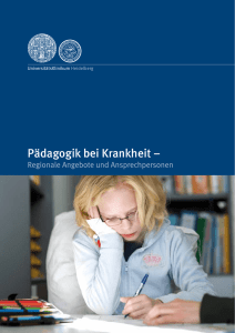 Pädagogik bei Krankheit - UniversitätsKlinikum Heidelberg