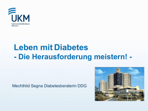 Pflegeabend: Leben mit Diabetes