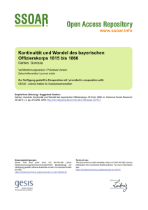 Kontinuität und Wandel des bayerischen Offizierskorps 1815 bis 1866