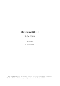 Mathematik II SoSe 2009