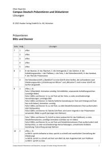 Campus Deutsch: Präsentieren und Diskutieren, Lösungen