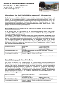 Informationsblatt  - Realschule Wolfratshausen