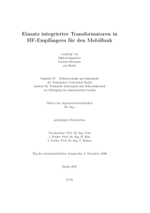 Einsatz integrierter Transformatoren in HF - DepositOnce