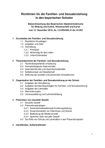 Richtlinien für die Familien- und Sexualerziehung