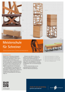 Meisterschule für Schreiner - Schulen für Holz und Gestaltung