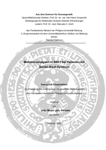 Mutationsanalysen in BBS1 bei Patienten mit Bardet-Biedl