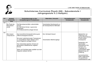 Schulinternes Curriculum Physik (G8)