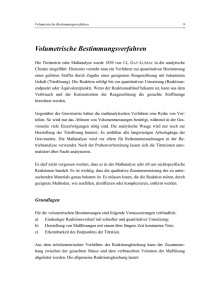 Volumetrische Bestimmungsverfahren - Ruhr