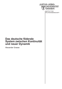 Das deutsche föderale System zwischen Kontinuität und neuer