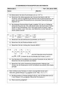 Prüfungen Mathematik 2