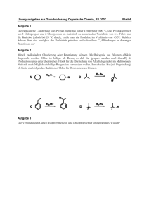 Übungsaufgaben zur Grundvorlesung Organische Chemie, SS 2007