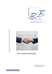 Unternehmensbroschüre - Brangenberg Consulting